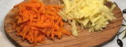 салат печень под шубой. Шаг 5