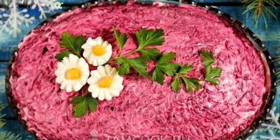 Салат скумбрия под шубой