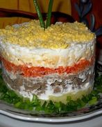 Салат слоеный Печень под шубой