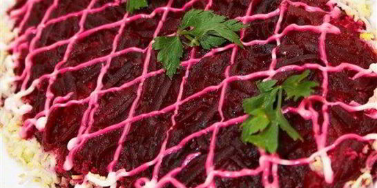 Сельдь под шубой с орехами