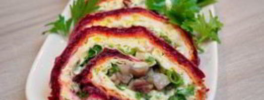 сельдь под шубой в лаваше. Шаг 12