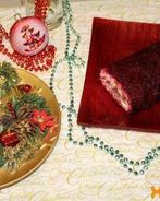 Селедка под шубой, свернутая рулетом