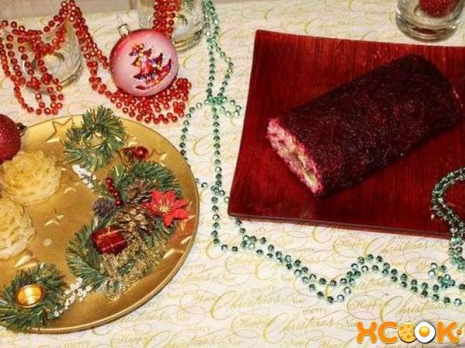 Рецепт селедки под шубой, свернутая рулетом