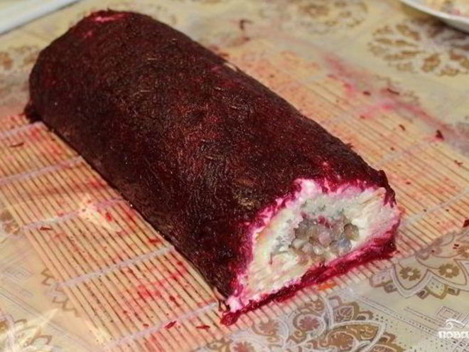 Рецепт селедки под шубой в пленке