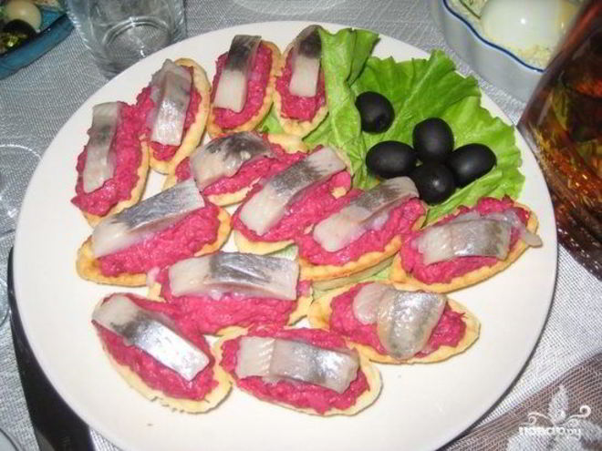 Рецепт селедки под шубой в тарталетках