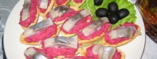 селедка под шубой в тарталетках. Шаг 4