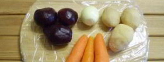 селедка под шубой в виде обезьянки. Шаг 4