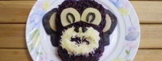 селедка под шубой в виде обезьянки. Шаг 10