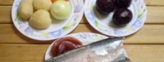 селедка под шубой в виде рулета. Шаг 3