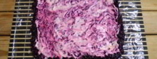 селедка под шубой в виде рулета. Шаг 5