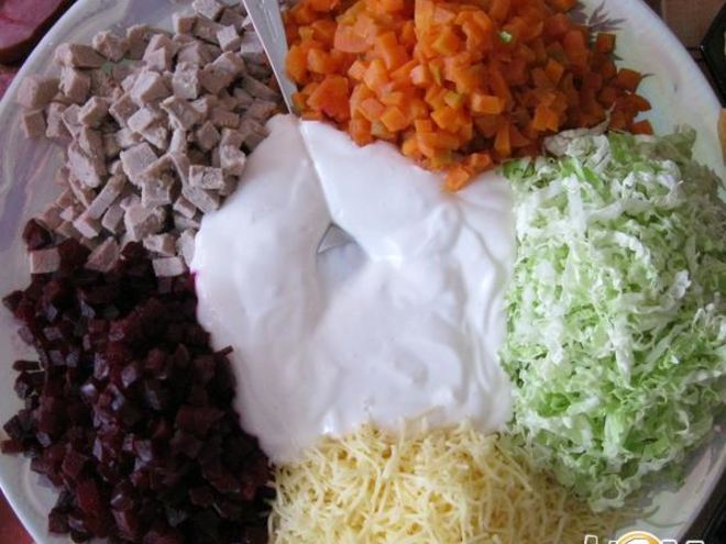 Рецепт салата радуга