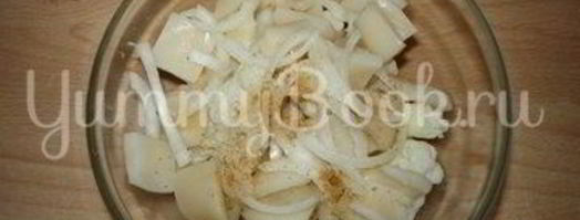 салат с кальмарами и цветной капустой. Шаг 7