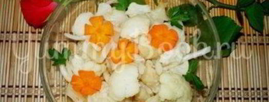 салат с кальмарами и цветной капустой. Шаг 9