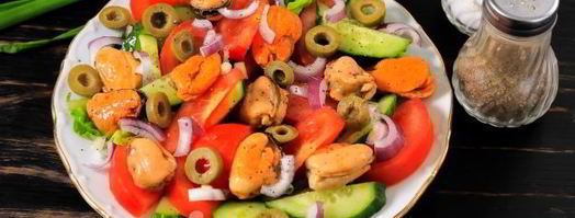 салат с мидиями в масле. Шаг 7