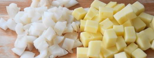 салат с морепродуктами и грибами. Шаг 6