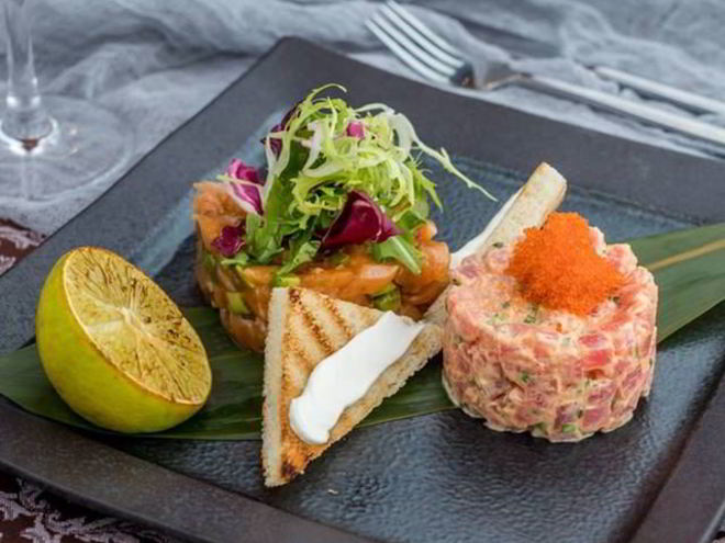 Рецепт салата с цикорием и тартаром из тунца