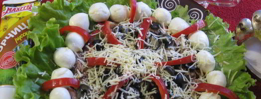 салат с тунцом и моцареллой. Шаг 10