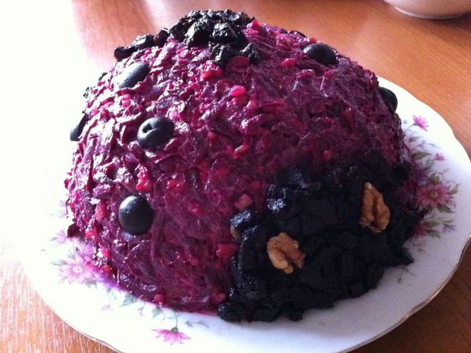 Рецепт салата со свеклой, морковкой и сыром