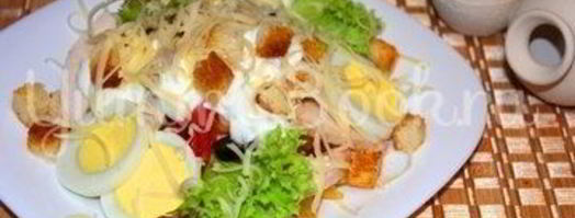 салат новый цезарь. Шаг 8