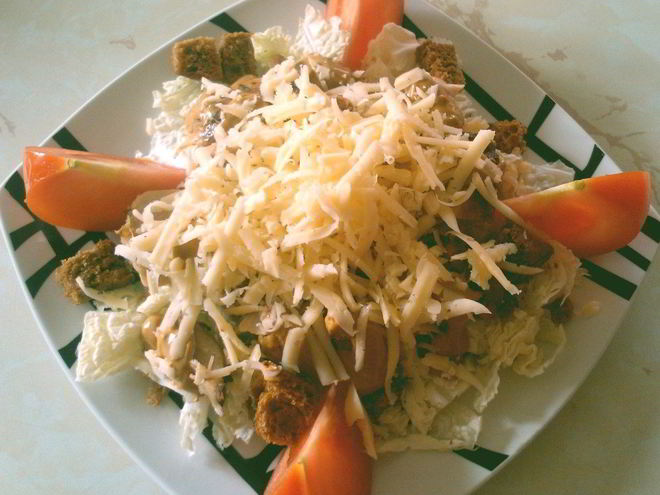 Рецепт салата цезарь с курицей на гриле