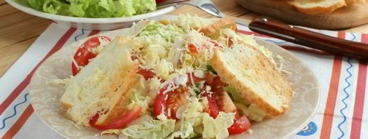 салат цезарь с пекинской капустой и курицей. Шаг 13