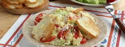 салат цезарь с пекинской капустой и курицей. Шаг 14