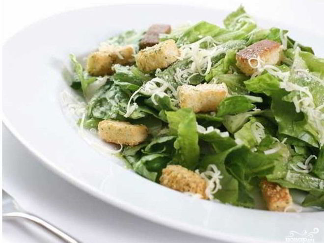 Рецепт салата цезарь с пекинской капустой