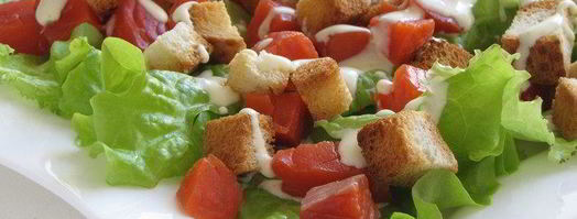 салат цезарь с семгой по-сибирски. Шаг 8