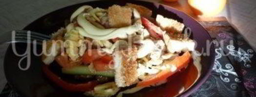 салат цезарь в греции. Шаг 15