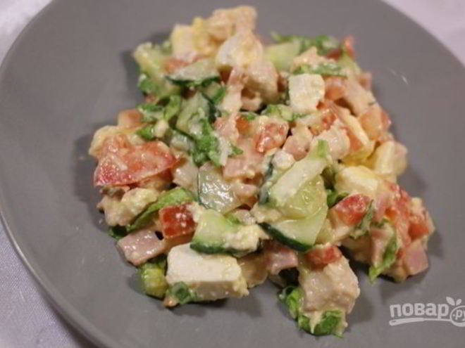 Рецепт цезаря с курицей и сухариками