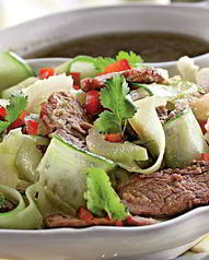 Салаты с говядиной