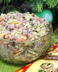 Салаты с ветчиной