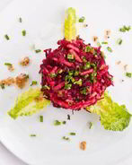 Свекольный салат с креветками