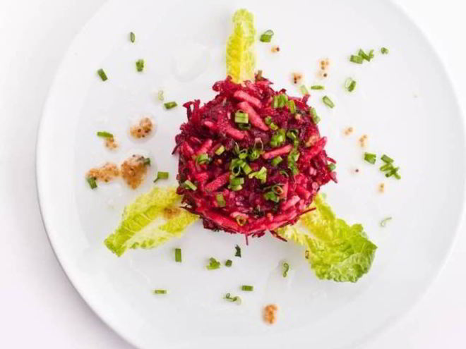 Рецепт свекольного салата с креветками