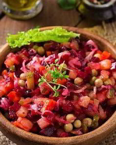 Летний винегрет с квашеной капустой