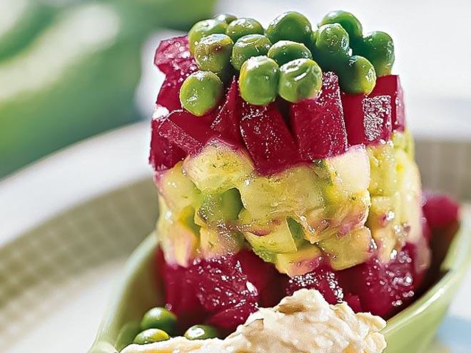 Рецепт летнего винегрета с заправкой из хрена