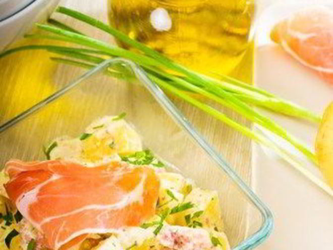 Рецепт салата из прошутто и дыни с дынным винегретом по-итальянски