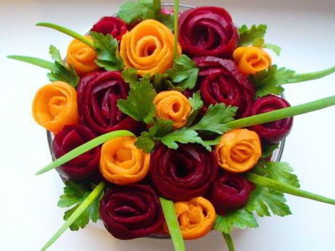 Рецепт салата розарий