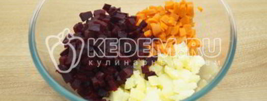 винегрет классический с фасолью. Шаг 4