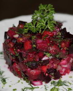 Винегрет с баклажанами