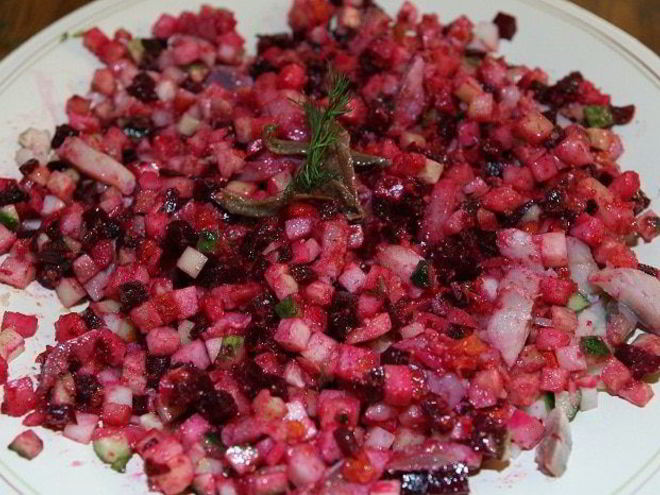 Рецепт винегрета с фасолью