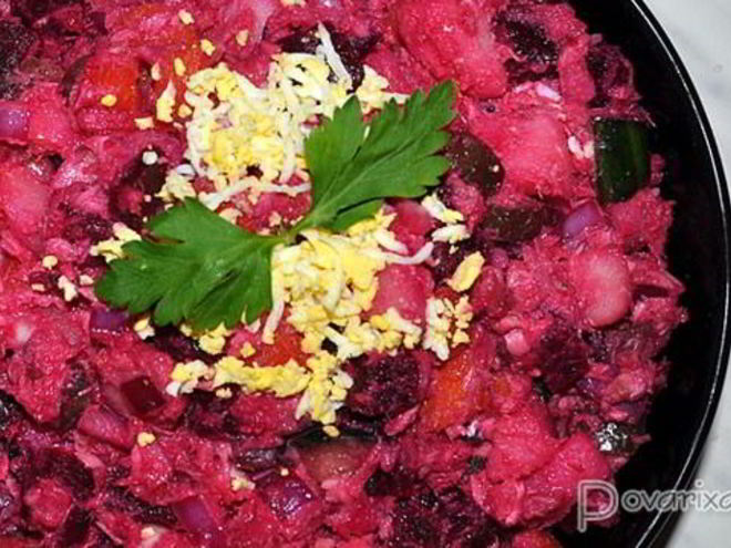 Рецепт винегрета с горбушей