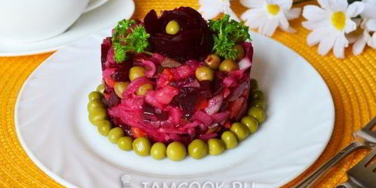 Винегрет с горошком и капустой