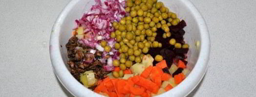 винегрет с грибами. Шаг 7