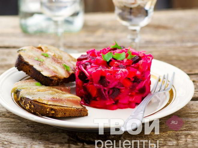 Рецепт винегрета с капустой