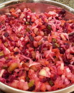 Винегрет с квашеной капустой и свеклой