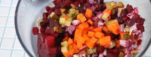 винегрет с квашеной капустой. Шаг 6