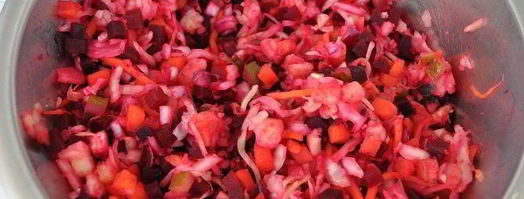 винегрет с квашеной капустой. Шаг 9