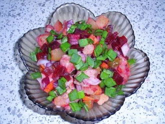 Рецепт винегрета с малосольной селедкой