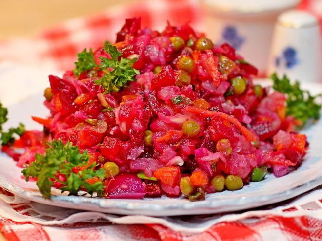 Рецепт винегрета с морковкой по-корейски